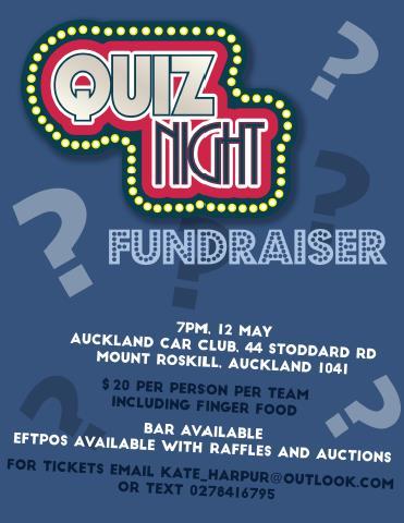 Auckland Car Club are getting behind this great night to help raise funds for Kate and we hope you can join us for this event on Sat 12 th May, tickets are $20 per person and can be purchased via