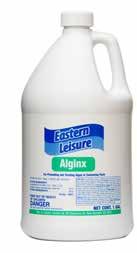 Maintenance dosage: 1-1/2 oz per 10,000 gal. Alginx EL101G - 1 gal. bottle, 4/case An economical 10% Quat strength algaecide.