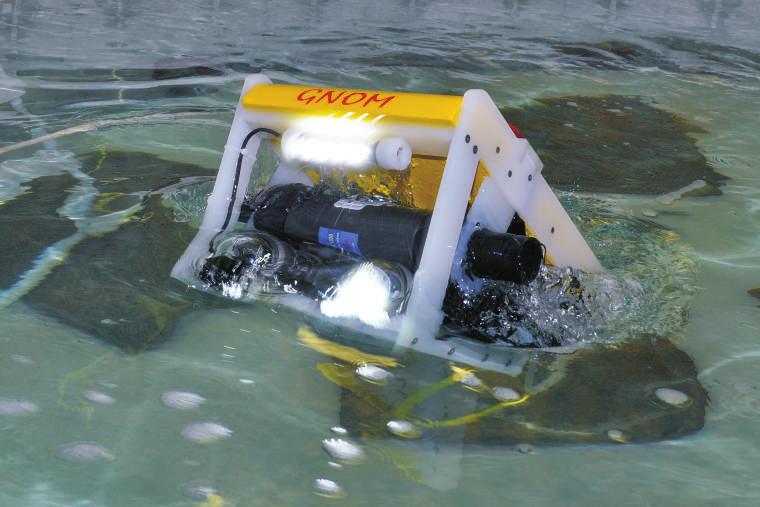 Dockstation for depth rated to 500 m - PC computer is integrated - Waterproof control case - Three thrusters 2 horizontal, 1 vertical (thrust 5 kg each) - Flexible