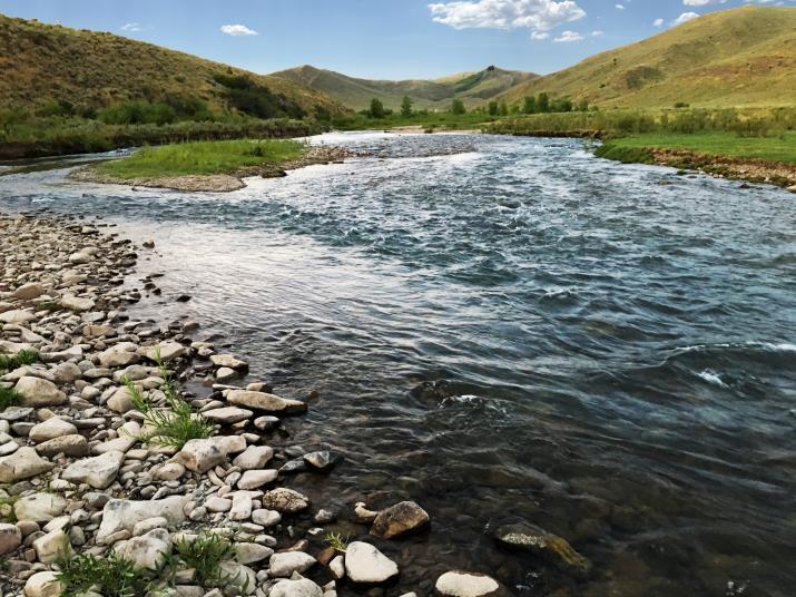 WATER & FISHING The Two Forks Ranch is bisected by the main body of the