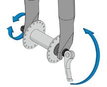 Securely close the quick release. Refer to the appendix of this document for more information on the use and adjustment of quick release levers.