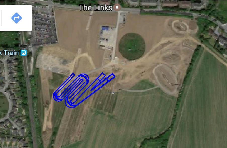 Sample Layout and Space required for the Baldoyle Combined Olympic/World and National BMX Track