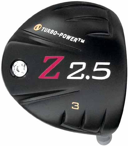 41 Turbo Power Aim Offset Fairway Wood W-1366 Offset design offers the golfer more time to square the face at impact and provides more heel-biased weighting. Face angle is square at address.