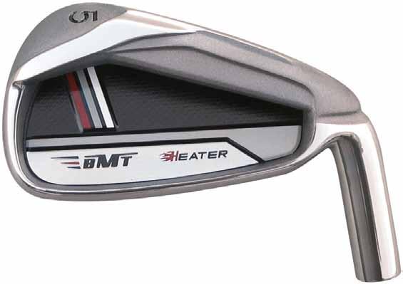 /s Heater BMT I-1340 Deep cavity back design with thin top line, narrow sole and slightly oversized face feature a lower center of gravity for high launching shots.