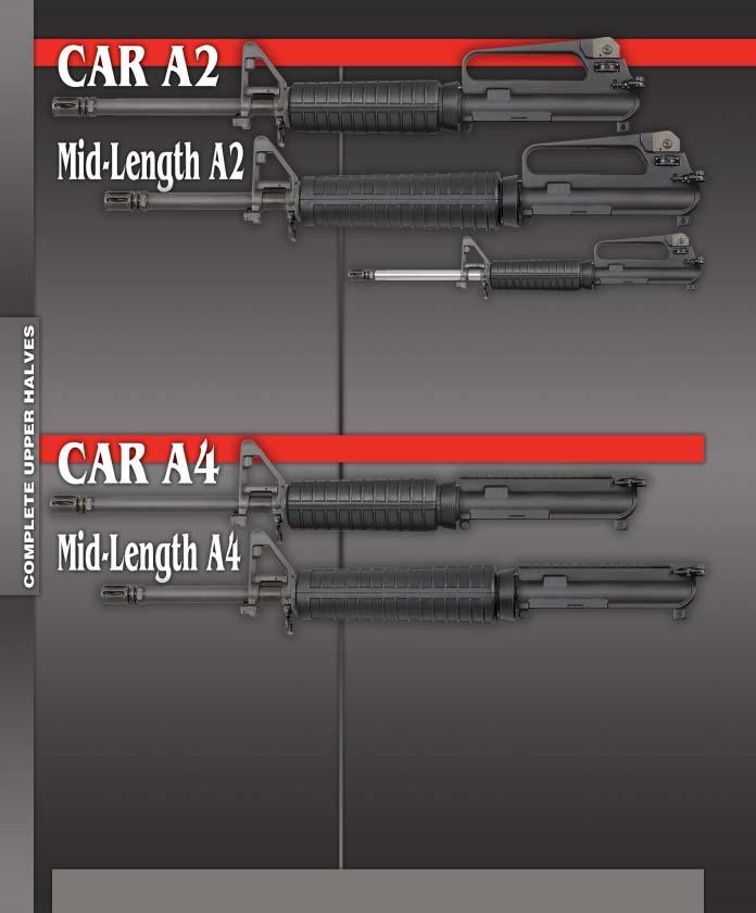 Includes Bolt Carrier Group and Charging Handle Assembly Shown with optional Stainless Steel Barrel CAR A2 with CAR Handguard Standard Configuration.
