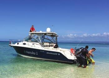 Nanuku 1 is a 30 footer Well Craft hull, powered by twin 250 HP Yamaha with a fully air-conditioned cabin with head accessories.