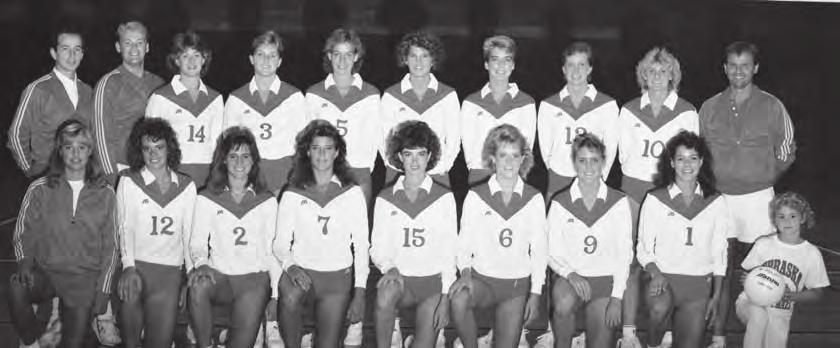 1989 NCAA Finals 29-4 Record (12-0 Big Eight) Honors and Awards All-Americans Janet Kruse, Val Novak, Virginia Stahr, second team CoSIDA Academic All-Americans Virginia Stahr, Carla Baker, second