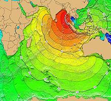 Time Travel Map NOAA's tsunami travel time (TTT) map - Map contours represent 1-hour intervals.