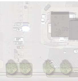 Conceptual plan of the proposed crossings, streetscape