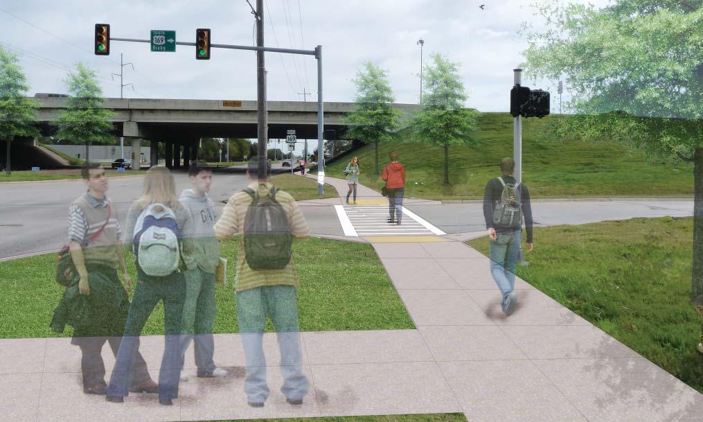 Highway 169 on ramp Conceptual photo-rendering of a high