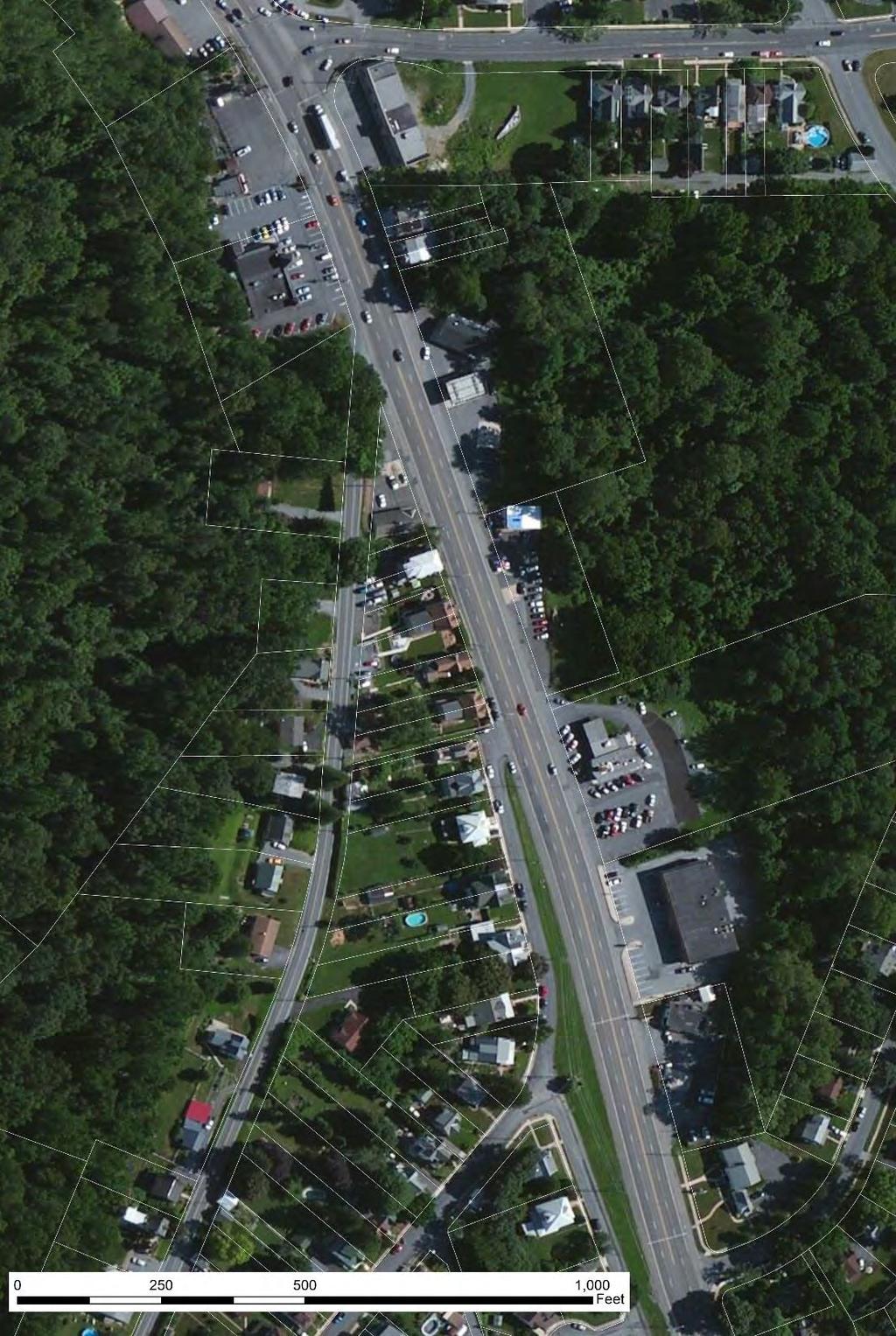 Existing Conditions Oley Turnpike BEECHWOOD DRIVE TO OLEY TURNPIKE (Northern Section) Mix of land uses, including single family residential homes and retail