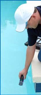 COLORIMETER + DPD-1 TABLET POOLSIDE TESTING PROCEDURE 1. Rinse out photocell 3 times with pool water sample 2. Fill cell to 10 ml line with pool water sample 3. Cap cell, wipe cell wall 4.