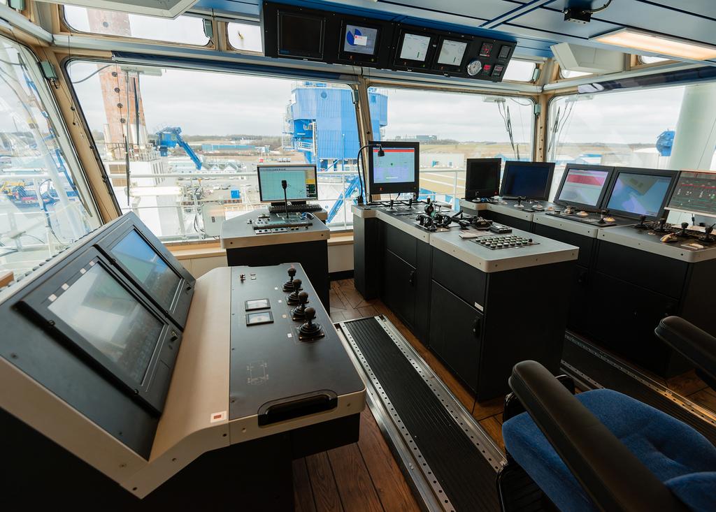 Everything is controlled from the control room on SEA INSTALLER PRECISION CONTROL CONTROL ROOM BRIDGE An installation vessel like SEA INSTALLER has many electrical and pressurised systems, from the