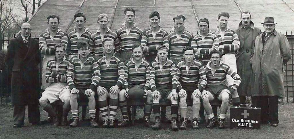 Hilmians about 1948 Hilmians Rugby Photo from Janet Marsden. Thank you, Janet. Back Row L-R: 1, Terry Taylor, Keith Dwyer?