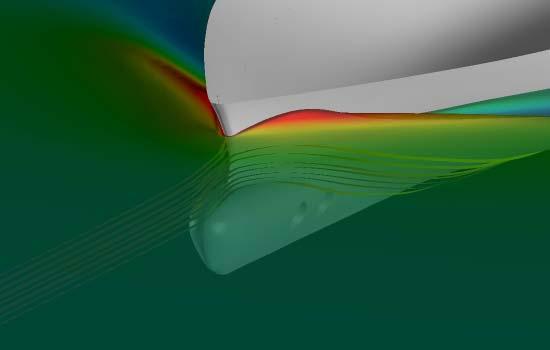 The ship energy efficiency: bare hull optimization Description : CFD with free surface simulations of the hull Outputs of the simulations : Ship drag issued from