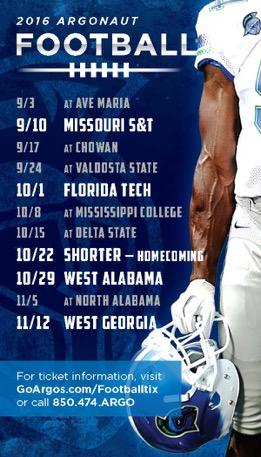 games Schedule Poster Logo on all UWF football schedule posters
