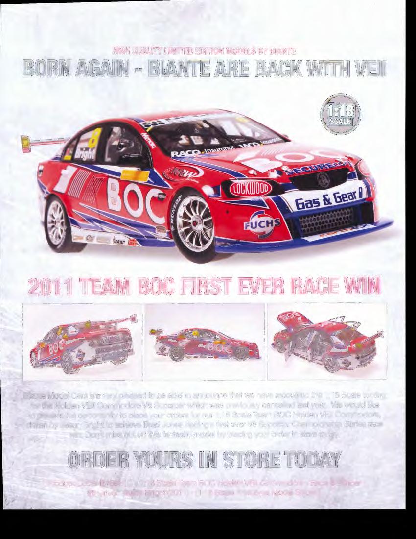 HIGH QUALITY LIMITED EDITION MODELS BY BIANTE BORN AGAIN - BIANTE ARE BACK WITH VEil 2011 TEAM BOC FIRST EVER RACE WIN Model