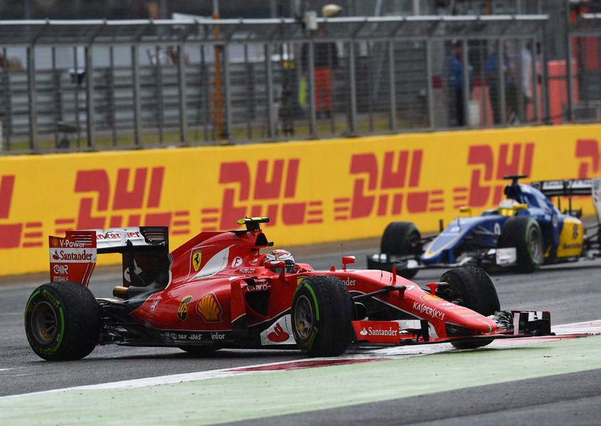 When the rain first began to fall, Kimi Raikkonen was one of the few to switch to