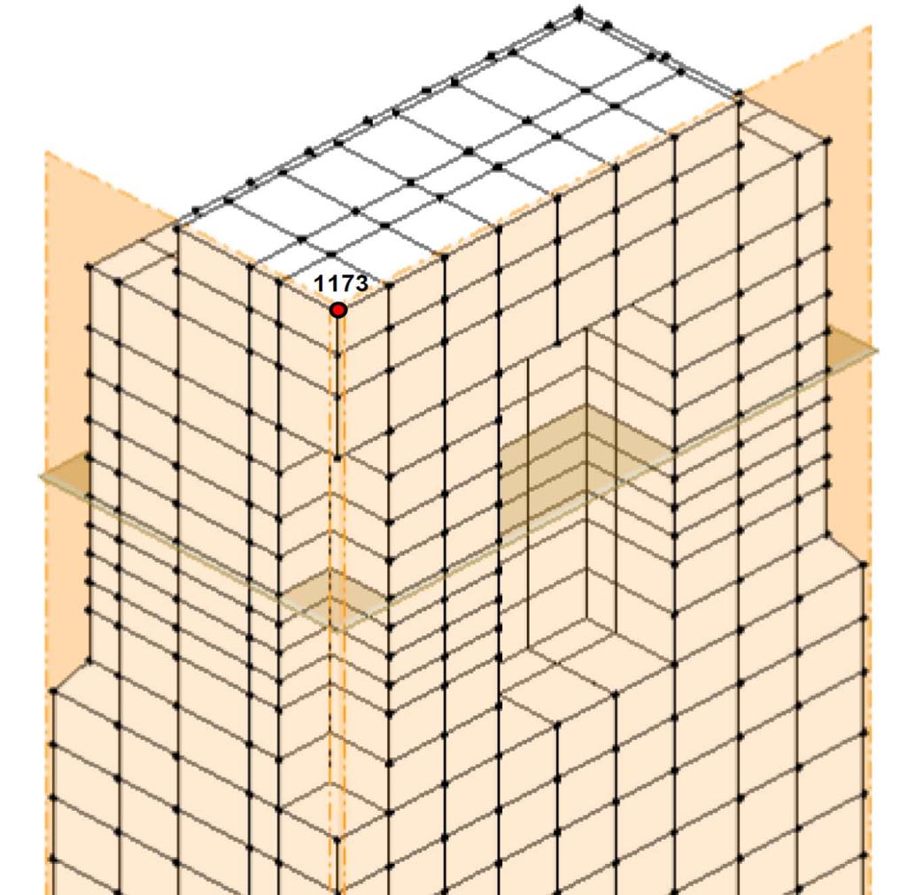 Isotropic View of the Finite Element Models for the (1) Manhattan and (2) Brooklyn Tower Caissons.