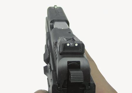 Your pistol has a resting position or notch on the hammer.this notch is not to be used as a half cock position.