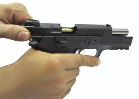 See Fig 17 The pistol does not incorporate a magazine disconnect safety, so the pistol may be fired with the magazine