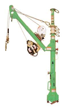 The Portable Fall Arrest Post can also be equipped with a davit arm for confined space entry and retrieval applications.