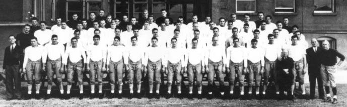 But at the start of the season, future greatness was not apparent for this team. Seven regulars had graduated from the 1931 squad, including three All-Americans.