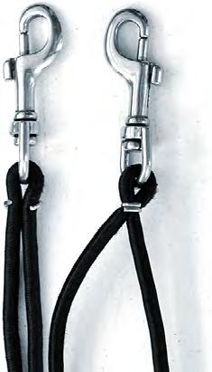 Once you have got the ideal tension cut the cord to the appropriate length burn the end to seal it and fix it permanently to the swiveling snap bolt with one of the Hog rings provided as shown below.