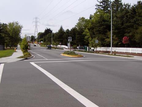 S4. Channelization Calms Speed This four-way stop intersection at SE 41st & 124th Ave SE presents problems to pedestrians.