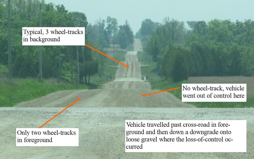 Figure 16: Example of another fatal collision site where there were only two wheel-tracks in an isolated section of the road. An answer is forthcoming shortly.
