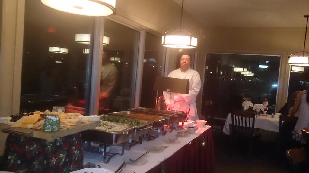 The Masters Dinner Buffet Grilled Garlic Naan Wedges Caesar Salad Coleslaw Mediterranean Salad Choice of Two Entrees: Carved Roast Alberta Beef with Burgundy Au Jus Marinated Grilled Chicken with Sun