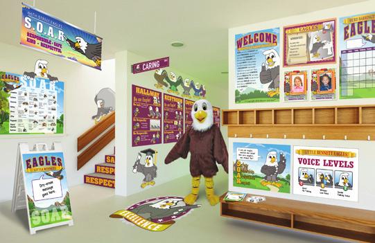 BIRD MASCOT s This catalog features an eagle as an example, but we have more than 100 other kid-friendly mascots. We can also work with any logo/graphic that you provide.