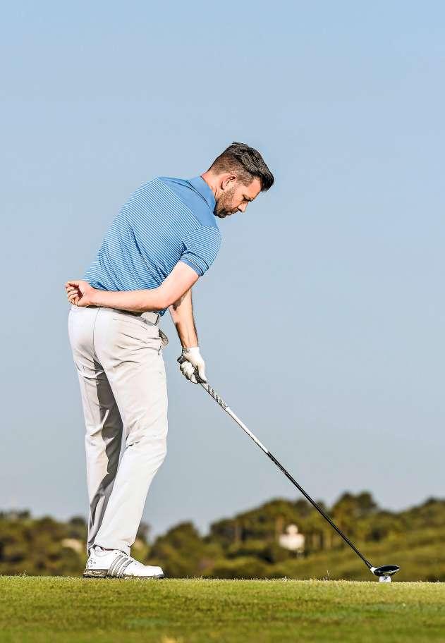You will feel the club drop more behind you, a move that lowers your downswing onto a flatter plane.