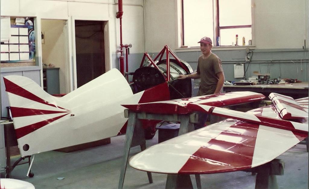 bending metal to form each hand built part of the Husky, Pitts, and Engel Aircraft. I was later moved to the paint and fabric department where I received my first aircraft project.