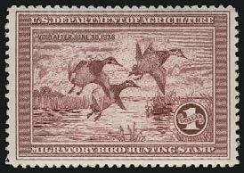 00 5049 w $1.00 1934 Hunting Permit (RW1). Plate no.
