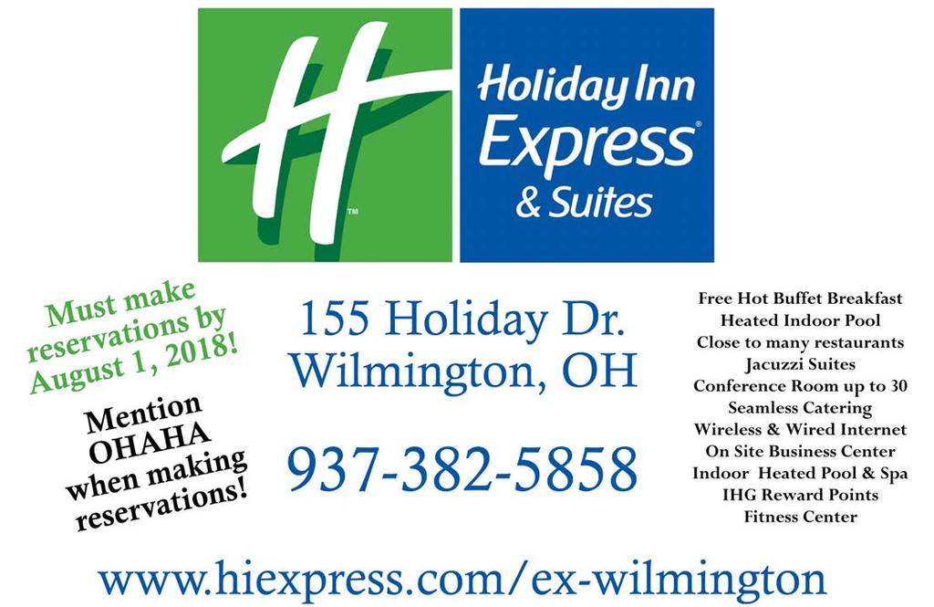 Wilmington Area Hotels/Motels World Equestrian Center Lodging 937-382-0985 Hampton Inn &
