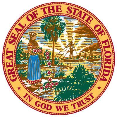 top cut out from top to in bottom & fold half on mid line bottom cut out info box The Florida state seal was revised and updated