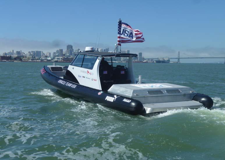 A Willard Marine High Speed Interceptor was chosen by the Americas Cup Racing Association as the Umpire Boat for the 2013 Americas Cup. The 43-ft.