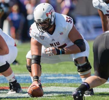 Earned NIU Offensive Lineman of the Week honors again at Toledo (11-20) where the Huskies ran for 364 yards. Led a pass protection unit that allowed only 0.