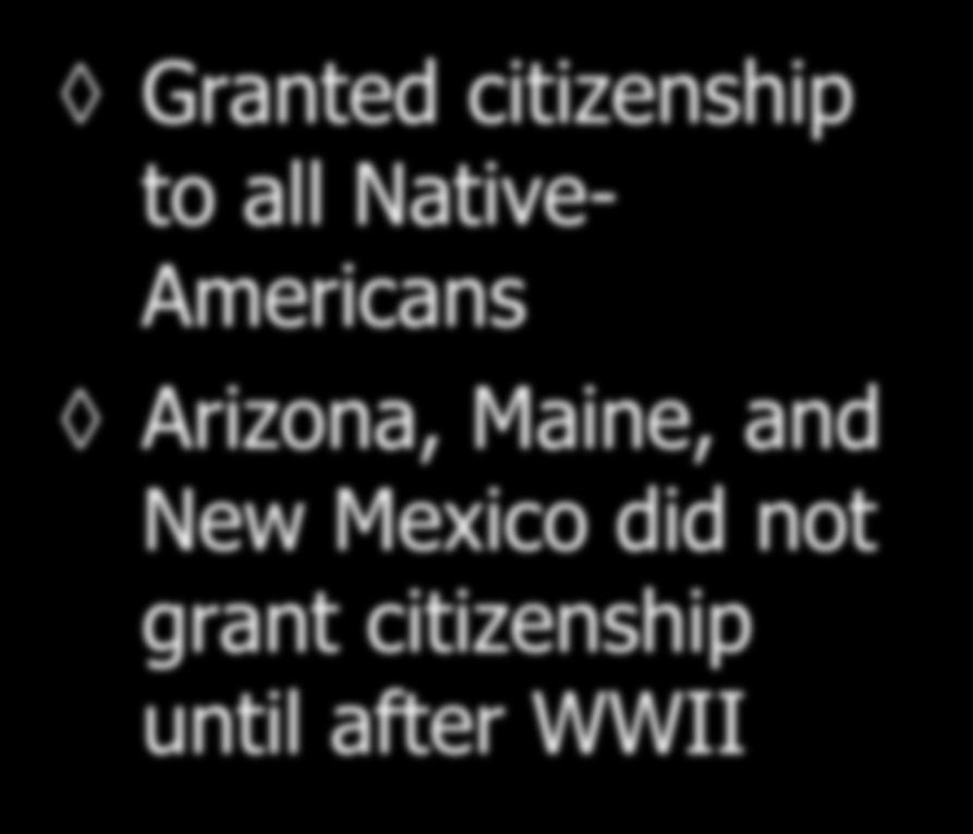 Citizenship Act 1924 Granted