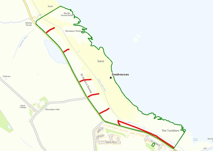 Seahouses Access Map Definitive Properties (GB) 1: 9,000 0.4 0 0.18 0.