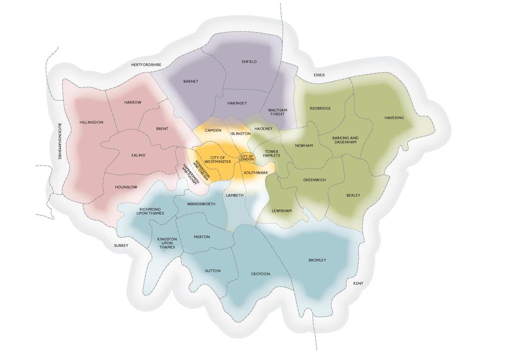 London s walking potential mapped North sub-region West sub-region 29% of walk potential remains 31% of walk potential remains East sub-region 26% of walk potential remains