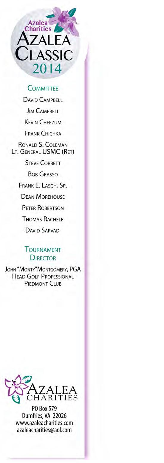 February 10, 2014 Dear Corporate Sponsor, We are honored to be on the committee for the Azalea Classic MAPGA Pro-Am Invitational Golf Tournament to be held on April 29, 2014.