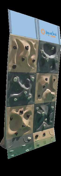climbing wall Gently textured climbing surfaces and holds