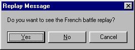 When a game is started under the PBEM option, the player starting the battle will be prompted with the New Scenario Dialog (see the Main Program Help File ) to select the side they wish to play, the