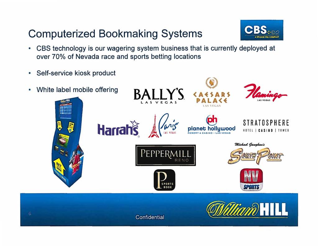 Computerized Bookmaking Systems CBS,.,:;-..,r-_.,...,,... & W'\UlAM Hl.