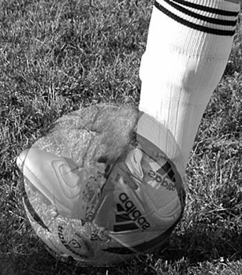 In this pass, a player uses the inside of his foot to strike the ball. Because it is the most basic, it is the easiest way for a player to learn to kick a ball with control.
