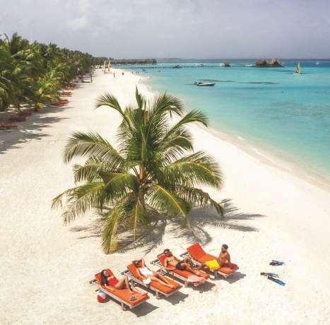 01_Resort Information - Location: Kaaf North, Male Atoll, Maldives - Arrival: Male International Airport, 35 min speedboat ride - Property size: 12 ha - Private 800 meters beach for GMs only -