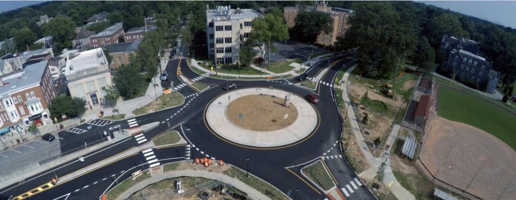 TRAFFIC CALMING ENGINEERED TRAFFIC CALMING MEASURES Narrowing the width of a travel lane or creating a curve in the travel lane makes it necessary for a driver to slow down, which increases the