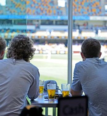 50 YEAR MEMBERS LUNCHEON On Day 4 of the Test Match, The Gabba hosted its annual 50 Year Members Lunch with inspirational local poet, Rupert McCall OAM as master of ceremonies and guest speaker